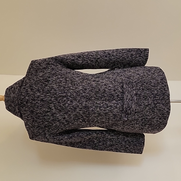 NWT BCBGeneration Black, Purple & White Tweed Wool Pea Coat Size: S - Picture 10 of 15